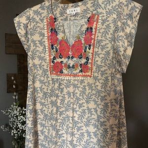 THML Boutique embroidered floral top